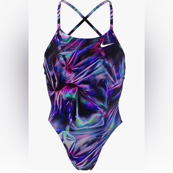 Nike Swim Nwt Nike Hydrastrong Multi Print Fastback One Piece Bathing Suit Poshmark